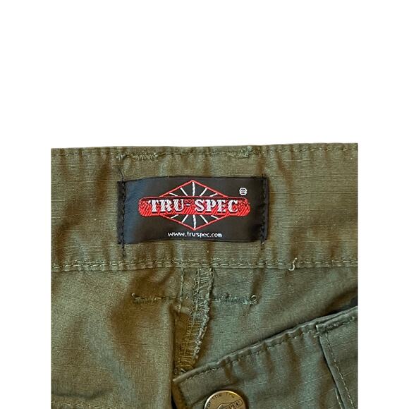 Tru Spec Straight Leg Khaki Green Cargo Jeans Mens 32x28 - Picture 3 of 4